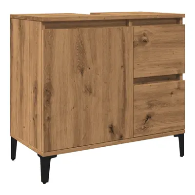 vidaXL Sink Cabinet Vanity Unit Storage Cupboard Artisan Oak Engineered Wood