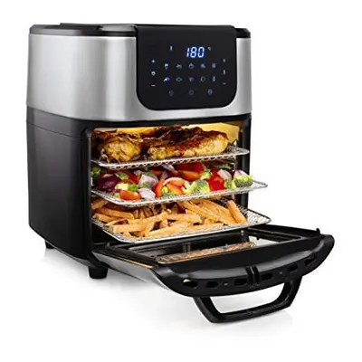 Princess Air Fryer Oven Deluxe, Litre, watt, Cook Presets, Rotating Basket and Rotisserie Skewer