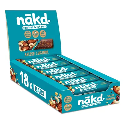 Nakd Salted Caramel Natural Fruit & Nut Bars Vegan Healthy Snack Gluten Free 35g (Pack of 18)