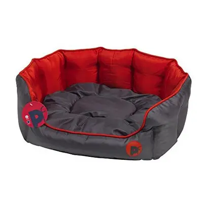 Petface Oxford Oval Dog Bed, Large, Red