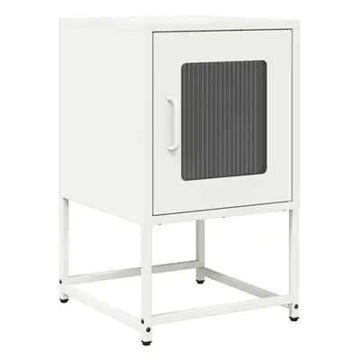 (white) vidaXL Bedside Cabinet Anthracite 36x39x60.5 cm Cold-rolled Steel