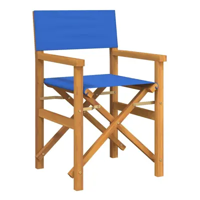 (blue, pcs) vidaXL Folding Director's Chairs Picnic Chair Outdoor Chair Solid Wood Teak