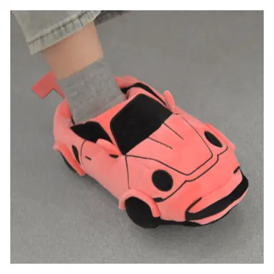 (pink-Porche+logo) Racing slippers sports car car plush simulation home couple floor indoor slip