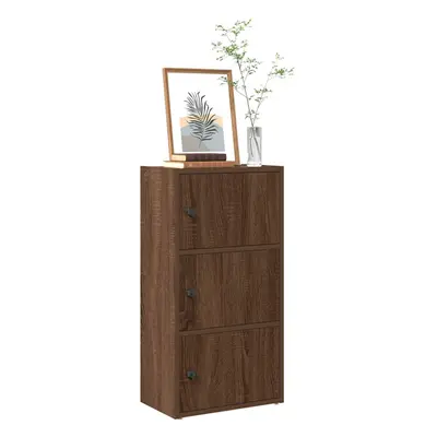 vidaXL Bookcase Brown Oak 40x24x77 cm Engineered Wood