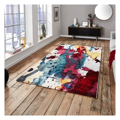 (120x170cm) Sunrise Multi Coloured Rugs 9349A Abstract Powerloomed Mats