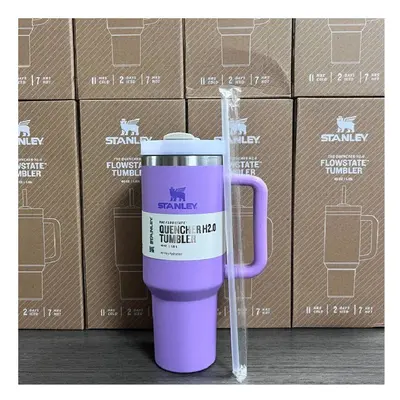 (Purple) Cup Stanley Vacuum Quencher Flowstate Tumbler 40oz 12l With Box Multicolour