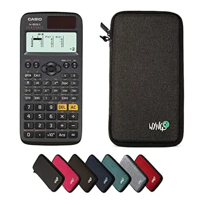 FX DE X ClassWiz Technical Scientific Calculator + WYNGS Protective Case Dark Grey + Extended Wa