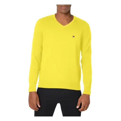 Tommy Hilfiger mens Cotton Neck Pullover Sweater Bright Sunshine X-S