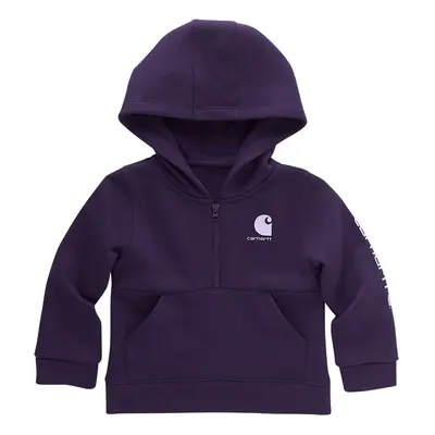 Carhartt Girls' Long-Sleeve Half-Zip Hooded Sweatshirt Crown Jewel