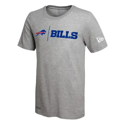 New Era NFL Men's Gametime Dri-Tek Cool Grey Short Sleeve T-Shirt, Buffalo Bills, Small