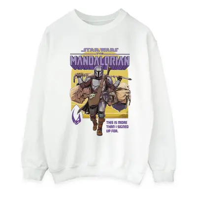 (3XL, White) Star Wars Mens The Mandalorian More Than I Signed Up For Sweatshirt