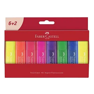 Faber-Castell Textmarker Textliner 1546, 8-ply wallet case, pens