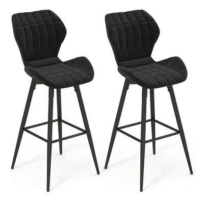 Bar Stool Set of Counter Height Bar Chairs Upholstered Kitchen Stools