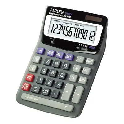 Aurora DT85V Desktop Calculator (Large Heavy Duty Model), Black