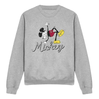 (L, Sport Heather) Disney Unisex Adult Funky Dance Mickey Mouse Mickey Mouse Sweatshirt