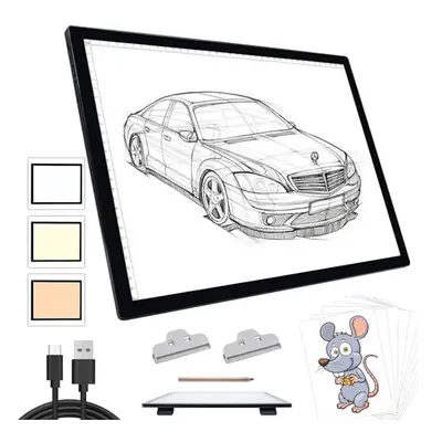 A3 Light Box Drawing - Portable Battery Powered Light Pad for Diamond Painting, Colours Levels B