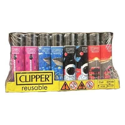 (48pc Design 3) Clipper Lighters Refillable, Sets Of 10, 30