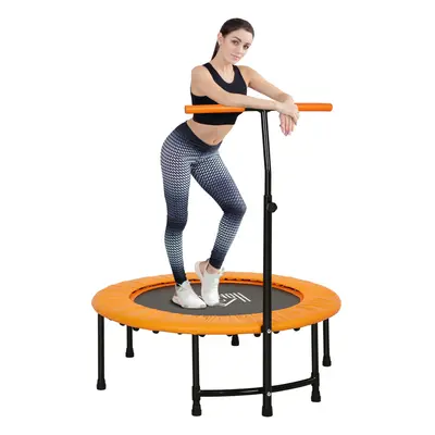 HOMCOM 40'' Mini Trampoline Adult Rebounder Jumper w/ Handle Fitness Orange