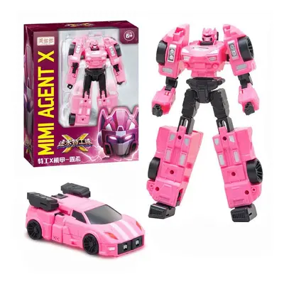 (Pink) Styles Miniforce X Lucybot Lucy Bot Ranger Transformer Machine Car Robot Toy