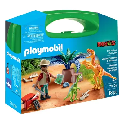 Playmobil Large Dino Explorer Carry Case 18PC Playset