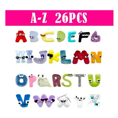 26pcs Alphabet Lore Plush English Letter Stuffed Animal Plushie Doll Toys