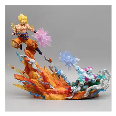 (With Box, 20.5cm) 20cm Dragon Ball Z Figure Sky Freezer Vs Goku Figure Sky Top Wcf Kamehameha