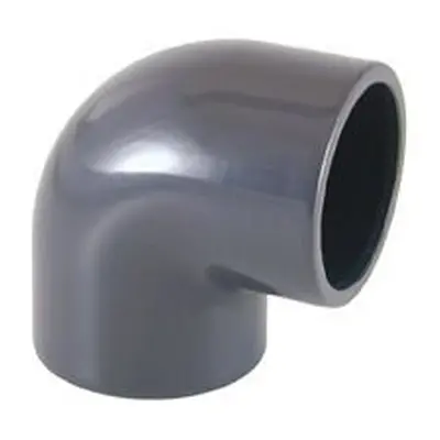 Certikin SPX07590FT | Size x 2Â½ inch Grey PVC Pipe & Fittings - Metric > Grey PVC degree Elbow