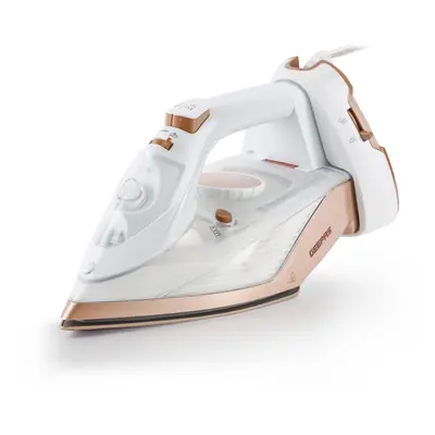 (White) Geepas in1 Cordless Steam Iron Ceramic Soleplate