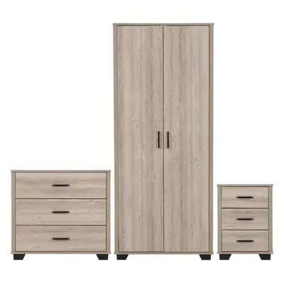 Oliver Trio Bedroom Set Light Oak Effect Items