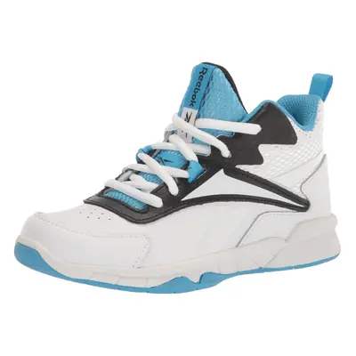 Reebok Boy's More Buckets Basketball Shoe White/Black/Always Blue 3.