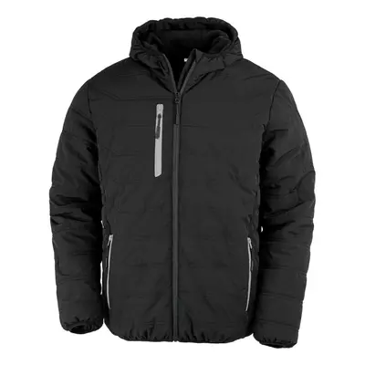 (L, Black/Grey) Result Genuine Recycled Mens Compass Padded Jacket