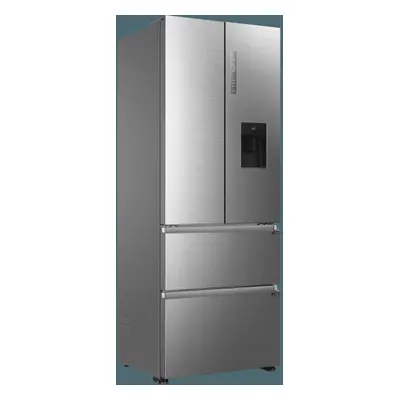 Haier HFR5719EWMP Non-Plumbed Total No Frost American Fridge Freezer â Platinum Inox â E Rat