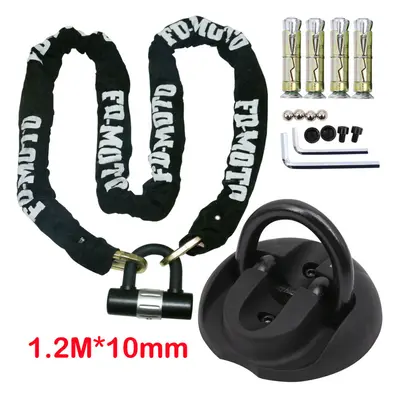 (1.2M) FD-MOTO Motorbike Motorcycle Chain & Disc Lock & Wall Anchor Security Bike 1~2m