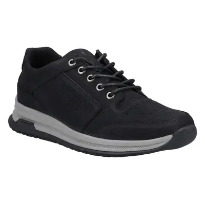 (Black, (Adults')) Hush Puppies Joseph Leather Men's Black Nubuck Lace-Up Shoes