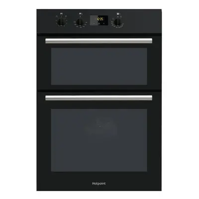 HOTPOINT DD2 BL Electric Double Oven - Black, Black