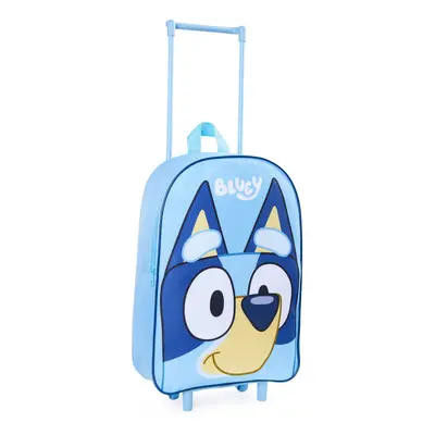 Bluey Childrens Luggage Suitcase - Foldable Trolley Bag x 27cm Wh