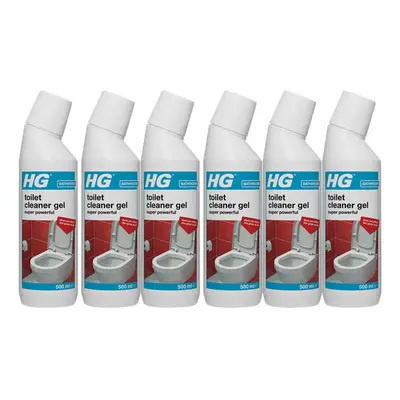 6 X HG Toilet Cleaner Gel Super Powerful Cleaner - 500ml