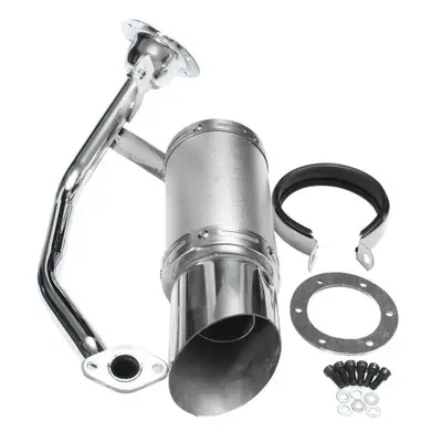 (Carbon Fiber) 50mm/2in Motorcycle Exhaust System Stainless Steel Short Carbon Fiber For GY6 150