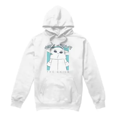 (L, White) Star Wars Mens The Child Hoodie