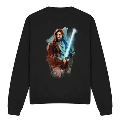 (XXL, Black) Star Wars Unisex Adult Obi Wan Kenobi Painted Sweatshirt