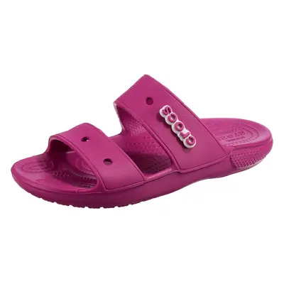 crocs Unisex-Adult classic Tie Dye Two-Strap Sandals Fuchsia Fun Men7 Women US