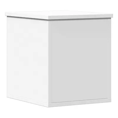 vidaXL Storage Box Toy Box Blanket Box Storage Chest White Engineered Wood