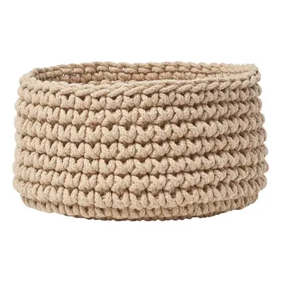 (Linen) Cotton Knitted Round Storage Basket, x cm