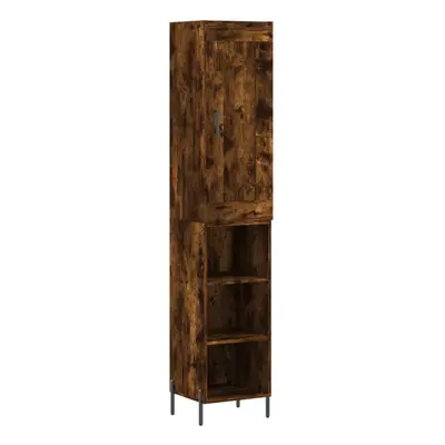 (smoked oak, shelves) vidaXL Highboard Sideboard Tall Storage Cabinet Side Cabinet Engineered Wo