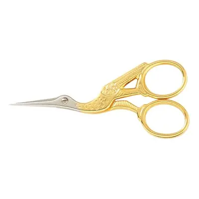 Gingher Stork Embroidery Scissors, 3.5 Inch, Gold