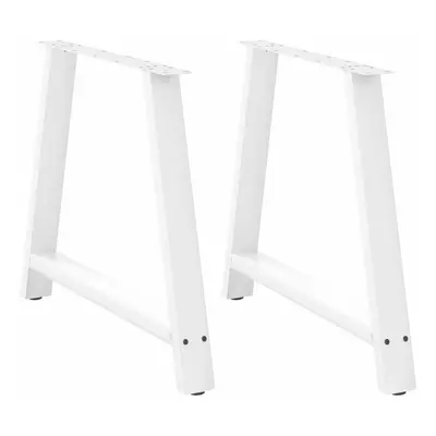 (white, x (72-73) cm) vidaXL Coffee Table Legs A-Shaped Desk Legs Metal Bar Stand DIY pcs Steel