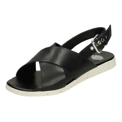 (Black, UK 5) Ladies Harley Davidson Casual Slingback Sandals Doron