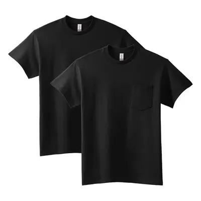 Gildan Adult Ultra Cotton T-Shirt with Pocket Style G2300 2-Pack Bl