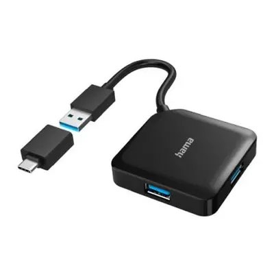 Hama External 4-Port Usb 3.2 Gen Hub Usb Powered Usb-A W/ Usb-C Adapter