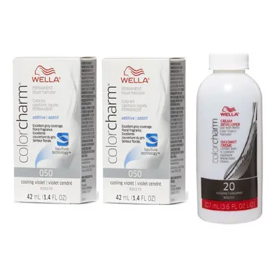 (O50+O50+Developer(Vol.20)) Wella Colour Charm Permanent Liquid Hair Toner - 42ml